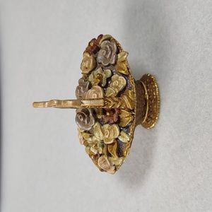 Enamel Flower Basket Trinket Box